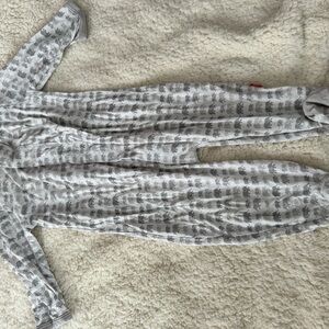 Gray Patterned Onesie Pajamas